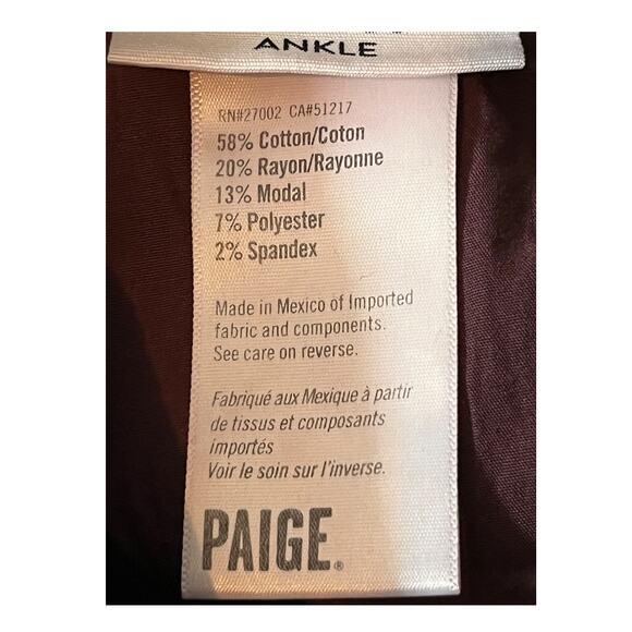 Paige jeans purple Verdugo Ankle Skinny size 26 - Picture 6 of 7